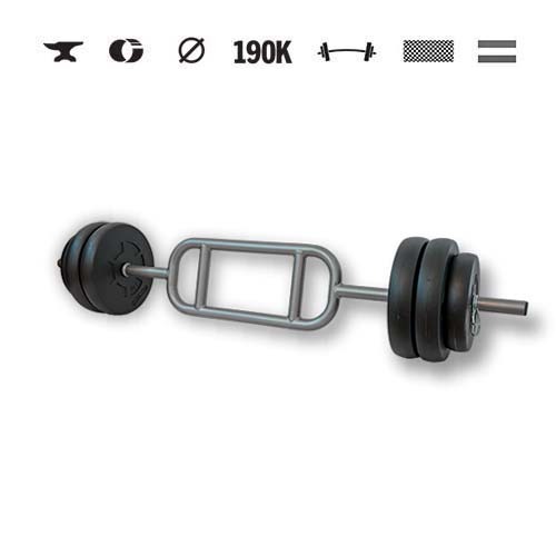 GazoFitness® Činka s tricepsovou tyčou 29 kg