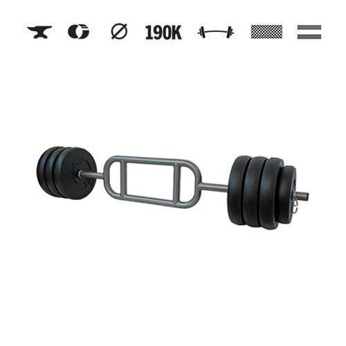 GazoFitness® Činka s tricepsovou tyčou 39 kg