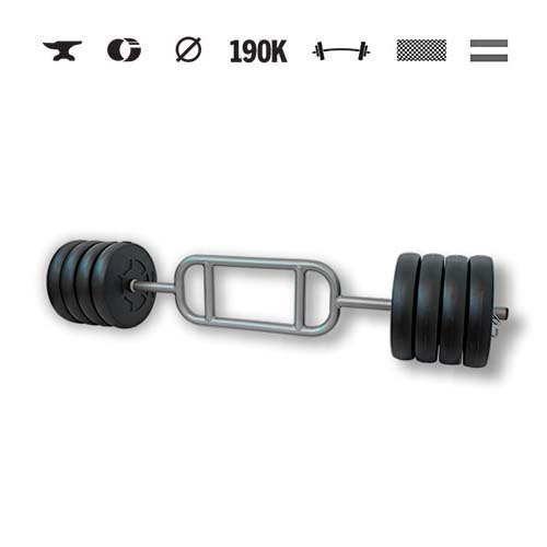 GazoFitness® Činka s tricepsovou tyčou 45 kg