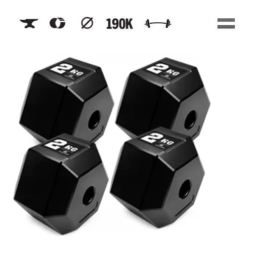 GazoFitness® Hexagonálne kotúče 4 × 2 kg (spolu 8 kg)