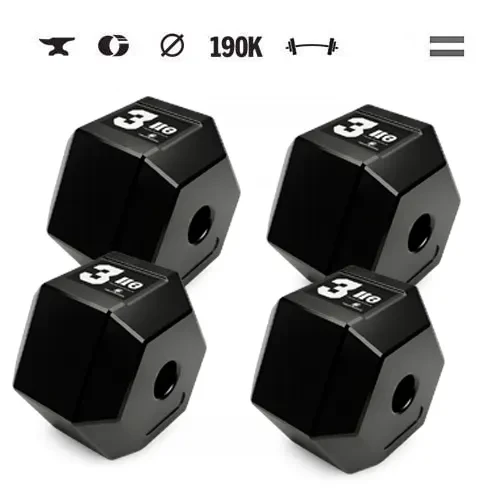 GazoFitness® Hexagonálne kotúče 4 × 3 kg (spolu 12 kg)
