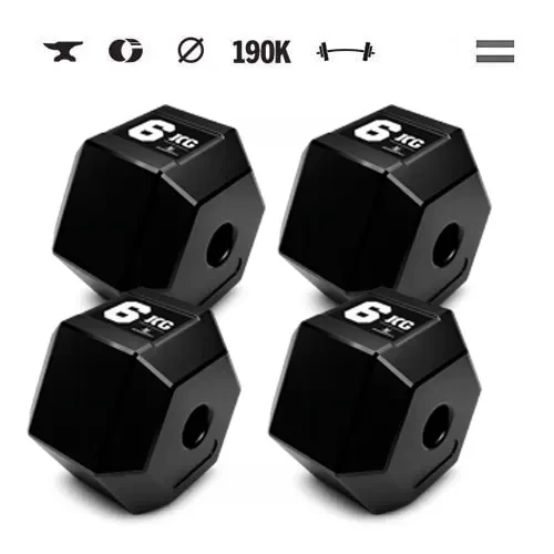 GazoFitness® Hexagonálne kotúče 4 × 6 kg (spolu 24 kg)