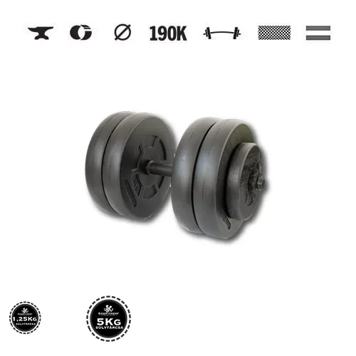 GazoFitness® Jednoručná činka 24 kg (1 ks) so závitovou tyčou