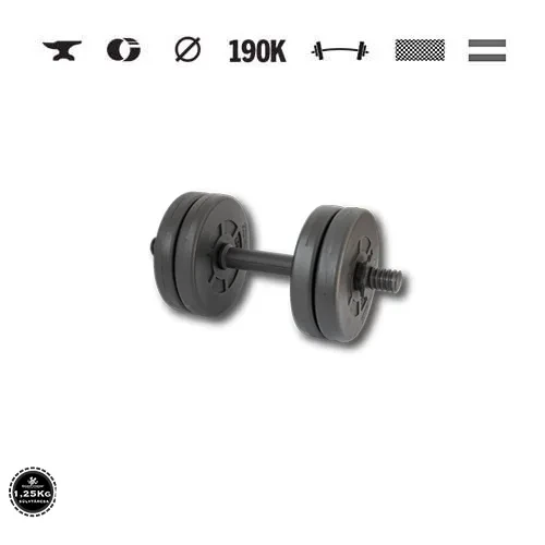 GazoFitness® Jednoručná činka 6 kg (1 ks) so závitovou tyčou