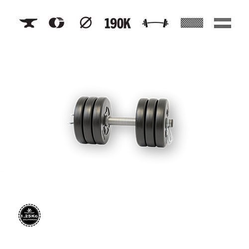 GazoFitness® Jednoručná činka 8 kg (1 ks) – kotúče 6 × 1,25 kg