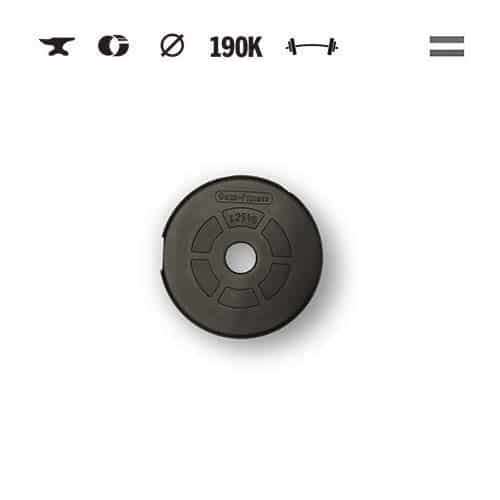 GazoFitness® Jednoručné činky 2 × 13,5 kg (spolu 27 kg) – kotúče 8 × 2,5 kg + 4 × 1,25 kg – 2. obrázok