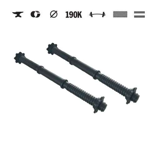 GazoFitness® Jednoručné činky 2 × 14 kg (spolu 28 kg) so závitovými tyčami – 2. obrázok