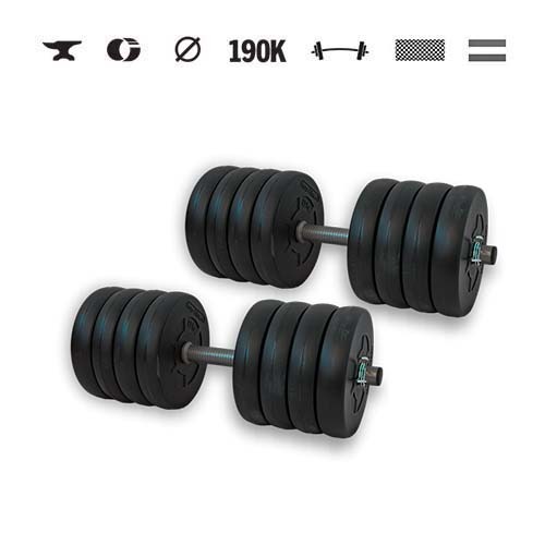 GazoFitness® Jednoručné činky 2 × 22 kg