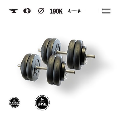 GazoFitness® Jednoručné činky 2 × 23 kg (spolu 46 kg)