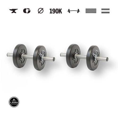 GazoFitness® Jednoručné činky 2 × 3 kg (spolu 6 kg)