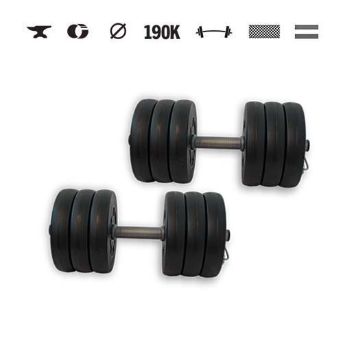 GazoFitness® Jednoručné činky 2 × 33 kg (spolu 66 kg)