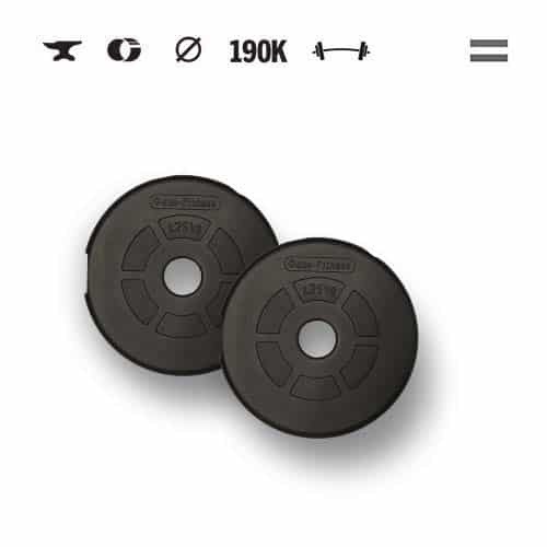 GazoFitness® Kotúče 2 × 1,25 kg (spolu 2,5 kg)