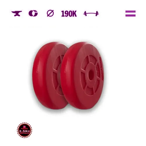 GazoFitness® Kotúče 2 × 2,5 kg (spolu 5 kg), červené