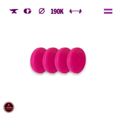 GazoFitness® Kotúče 4 × 1,25 kg (spolu 5 kg), ružové