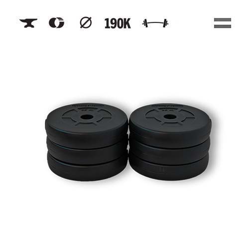 GazoFitness® Kotúče 6 × 2,5 kg (spolu 15 kg)