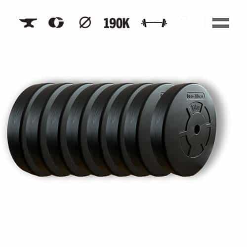 GazoFitness® Kotúče 8 × 10 kg (spolu 80 kg)