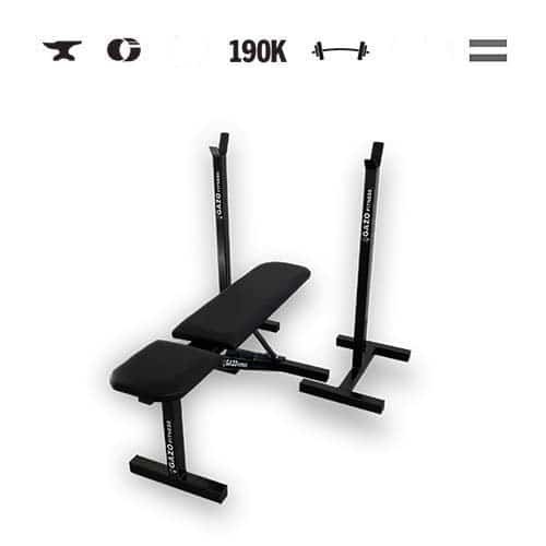 GazoFitness® Mobilný stojan na činku + nastaviteľná lavica