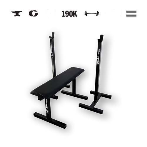 GazoFitness® Mobilný stojan na činku + pevná lavica