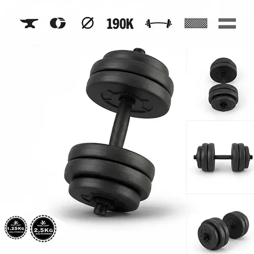 GazoFitness® Nastaviteľná jednoručná činka 14 kg so závitovou tyčou