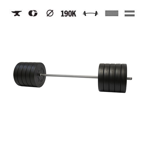 GazoFitness® Nastaviteľná obojručná činka 105 kg