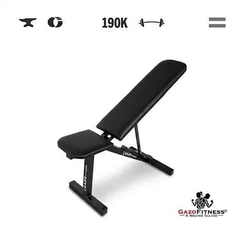 GazoFitness® Nastaviteľná posilňovacia lavica (kvalita do posilňovne)