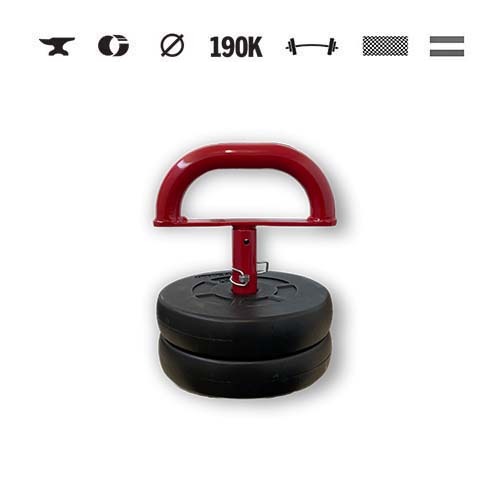 GazoFitness® Nastaviteľný kettlebell 11,5 kg – limitovaná červená edícia