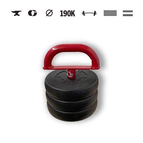 GazoFitness® Nastaviteľný kettlebell 9 kg – limitovaná červená edícia