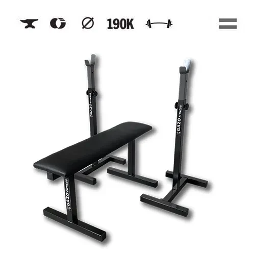 GazoFitness® Nastaviteľný mobilný stojan na činku + pevná lavica
