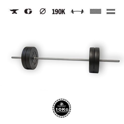 GazoFitness® Obojručná činka 42 kg s tyčou 150 cm – kotúče 4 × 10 kg