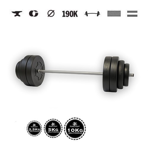 GazoFitness® Obojručná činka 57 kg s tyčou 150 cm