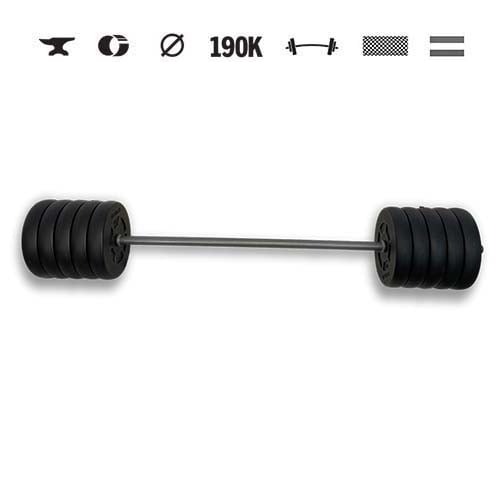 GazoFitness® Obojručná činka (spolu 55 kg)