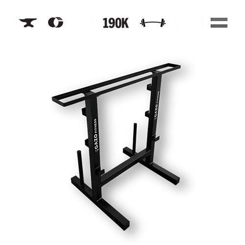 GazoFitness® Stojan na tyče a jednoručné činky s držiakom kotúčov