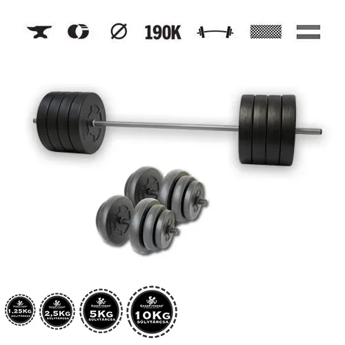 GazoFitness® Súprava činiek Hardcore 123 kg
