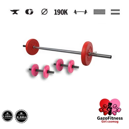GazoFitness® Súprava činiek Hardcore 15 kg (súprava pre ženy)