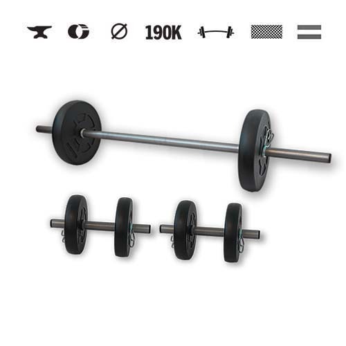 GazoFitness® Súprava činiek Hardcore 25 kg