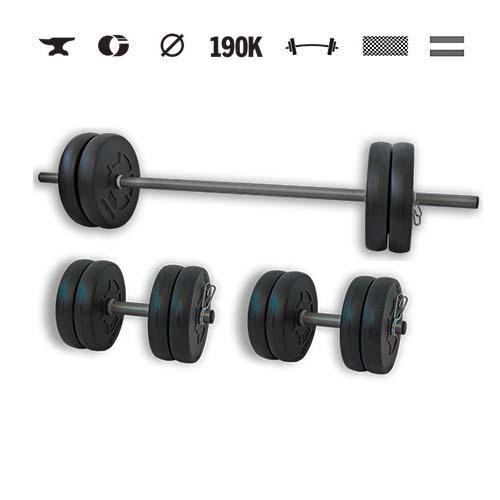 GazoFitness® Súprava činiek Hardcore 45 kg