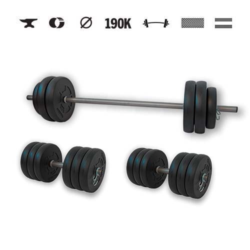 GazoFitness® Súprava činiek Hardcore 58 kg