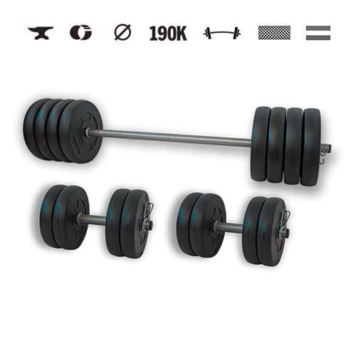 GazoFitness® Súprava činiek Hardcore 65 kg