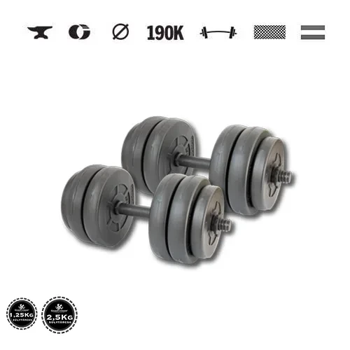GazoFitness® Súprava činiek Super 106 kg so závitovými tyčami + stojan na kotúče – 6. obrázok
