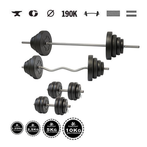 GazoFitness® Súprava činiek Hardcore Super 108 kg (jesenná akcia)