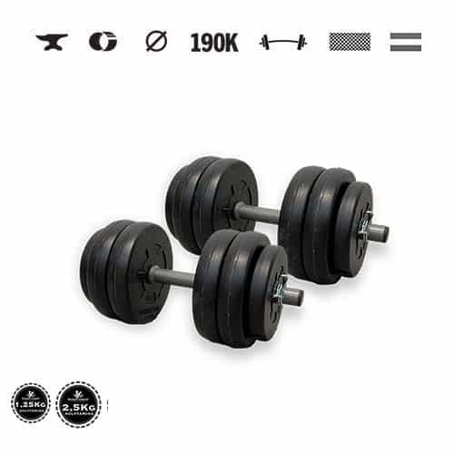 GazoFitness® Súprava činiek Hardcore s EZ tyčou 66,5 kg – 3. obrázok