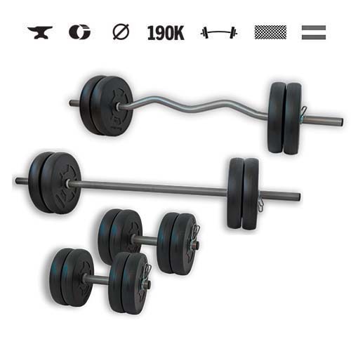 GazoFitness® Súprava činiek Hardcore Super 66 kg
