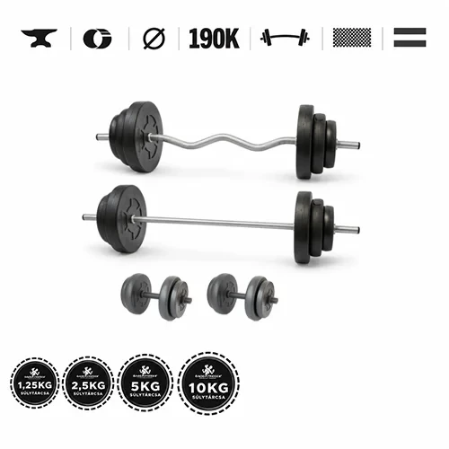 GazoFitness® Súprava činiek Hardcore Super 92 kg