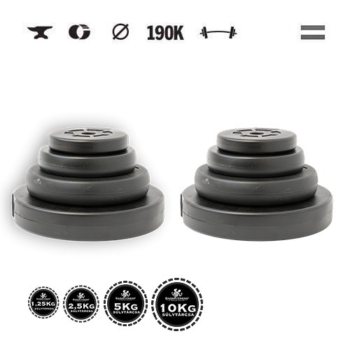 GazoFitness® Súprava kotúčov 2 × 18,75 kg (spolu 37,5 kg)