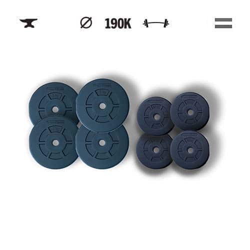 GazoFitness® Súprava kotúčov 30 kg – 4 × 5 kg + 4 × 2,5 kg