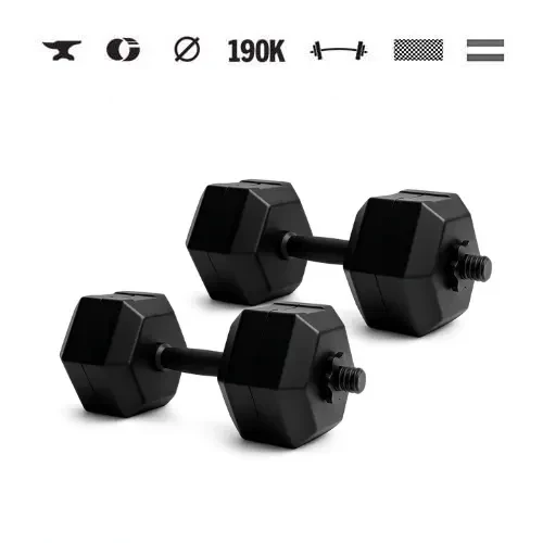 GazoFitness® Nastaviteľné hexagonálne jednoručné činky 2 × 5,5 kg (spolu 11 kg)