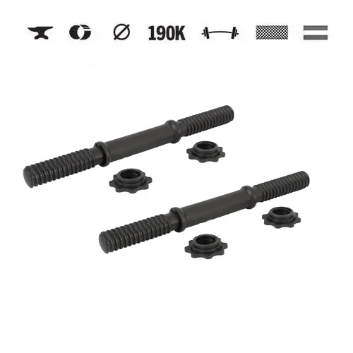 GazoFitness® Závitové tyče na jednoručné činky 35 cm (1 pár)